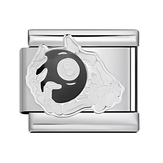 Skeleton 8-Ball Charm