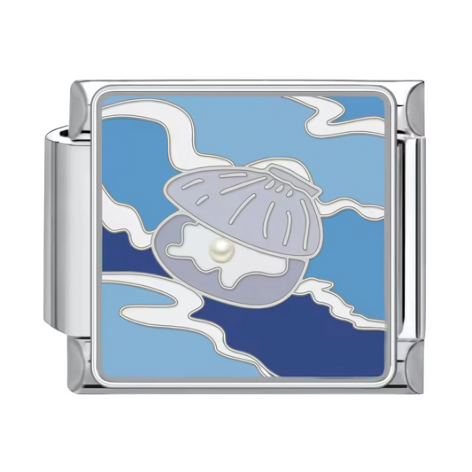 Blue Ocean Seashell Charm