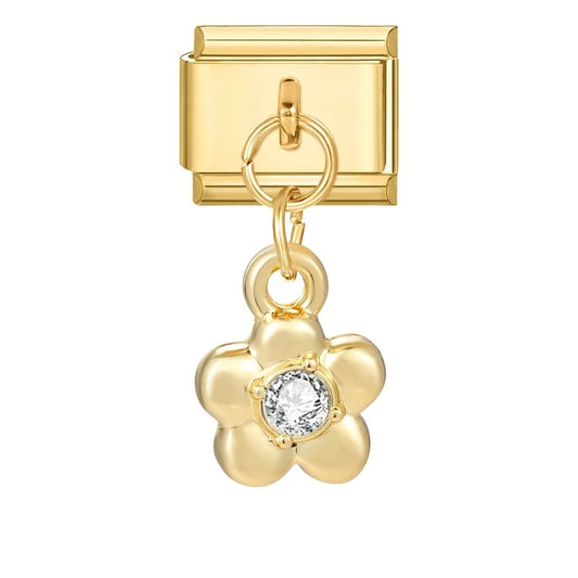 Gold Flower Pendant Charm